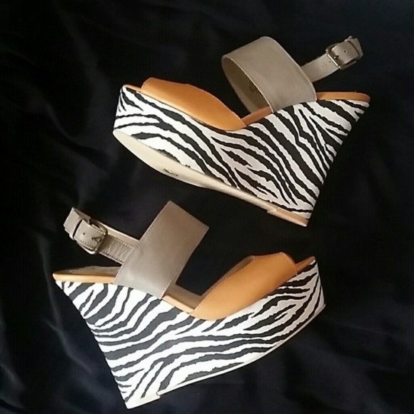 Nine West Shoes - Nine West Zebra Wedges Platform Sandals